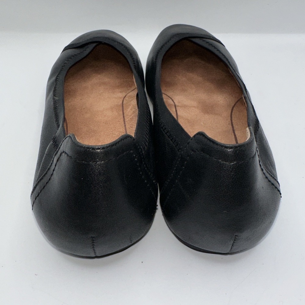 Vionic Women's Caroll Black Leather‎ Ballet Flats Shoes Size 6.5 - Picture 4 of 7